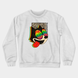 Trippy Felix the cat Crewneck Sweatshirt